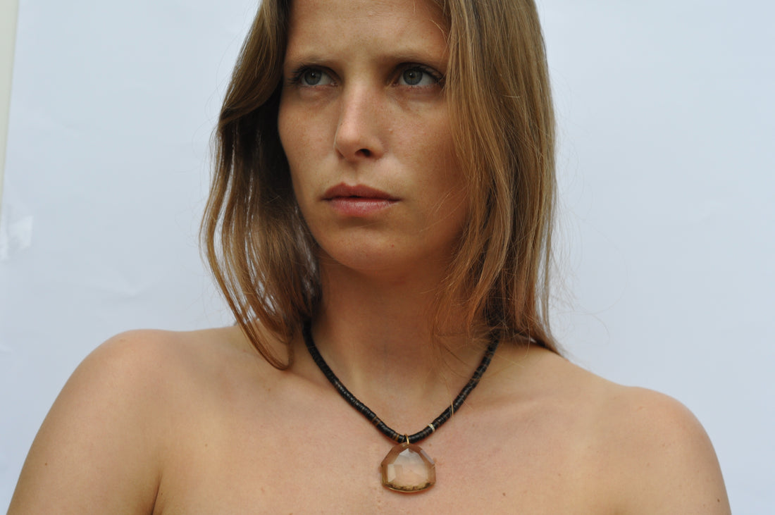 Faceted Pendant Necklace | Smoky Quartz
