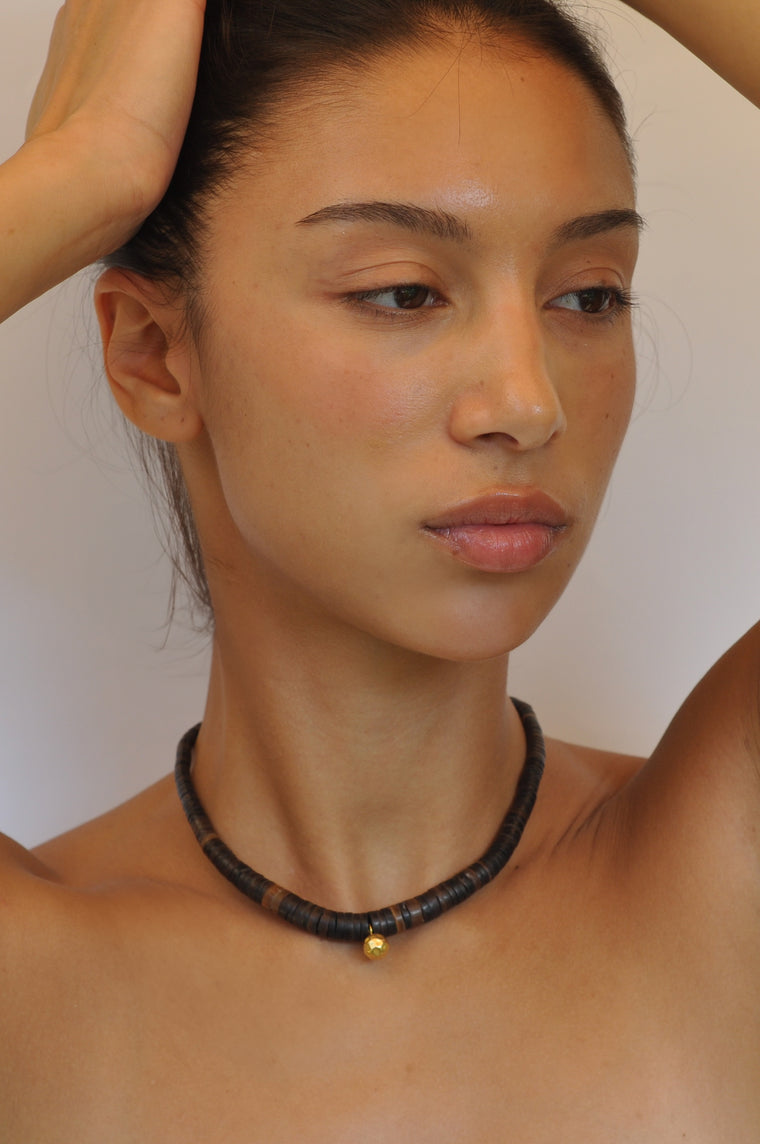 Elegant Puka Drop Boule Necklace