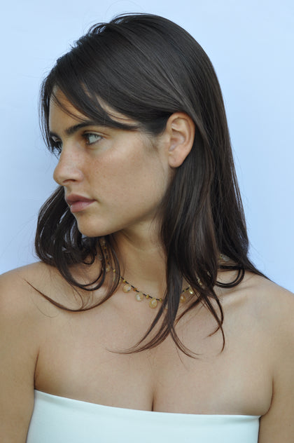 The Droplet Necklace | Light Citrine