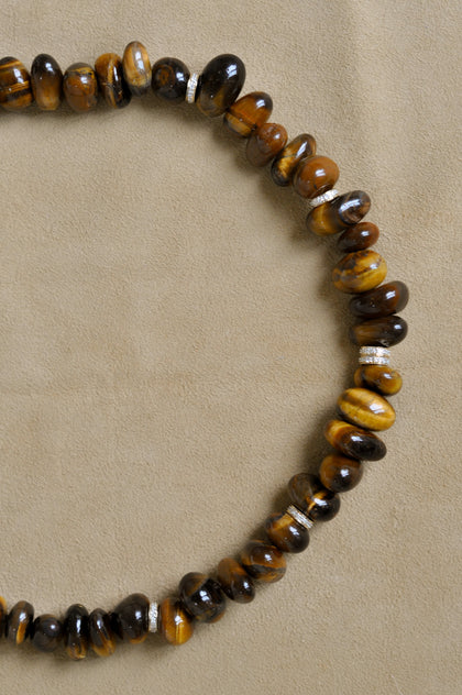 Diamond Tiger Eye Collar
