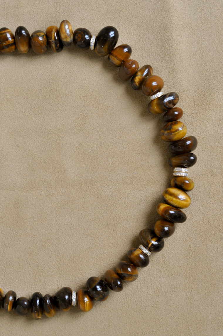 Diamond Tiger Eye Collar