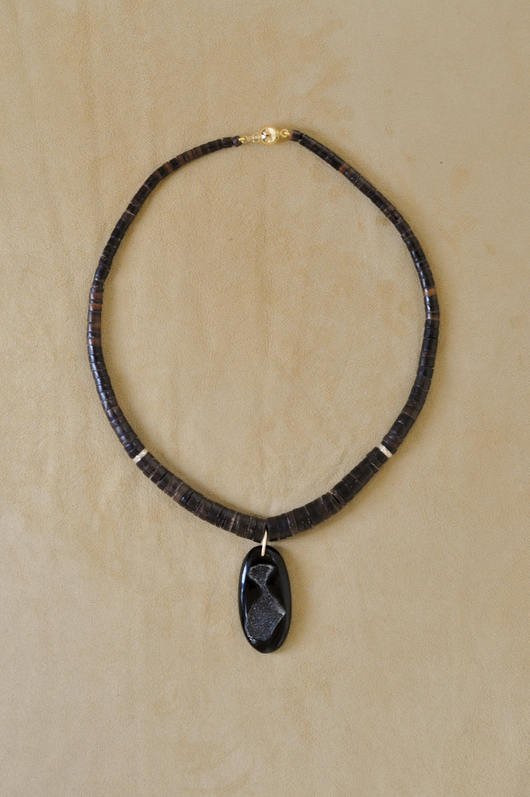 Black Window Druzy Collar