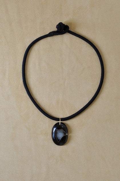Black Window Druzy Cord