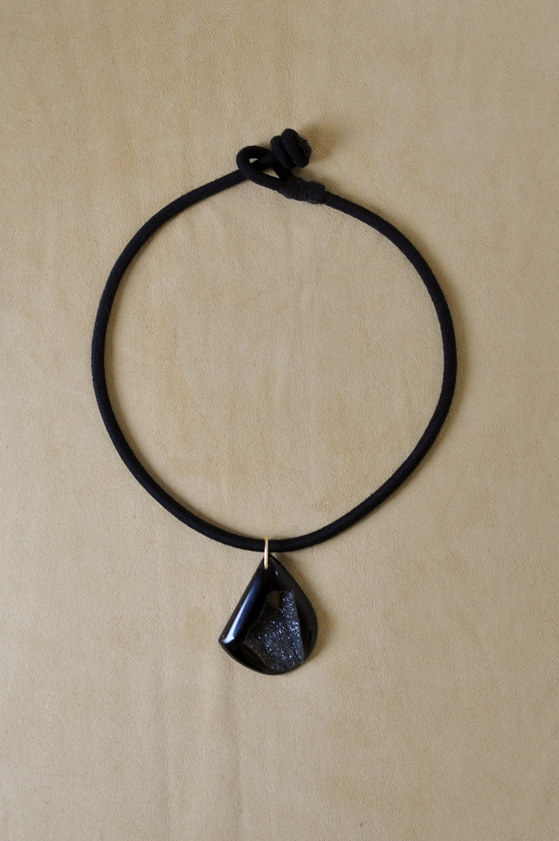 Black Window Druzy Cord