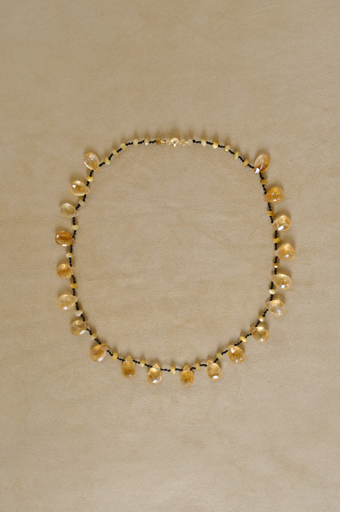 The Droplet Necklace | Light Citrine