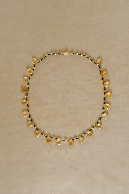The Droplet Necklace | Light Citrine