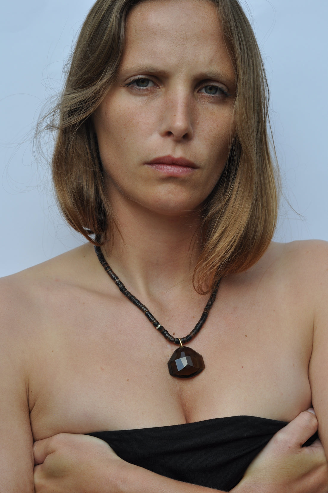 Faceted Pendant Necklace | Smoky Quartz