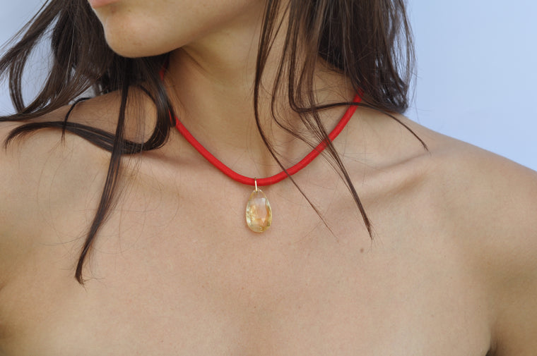 The Petite Drop Cord | Citrine