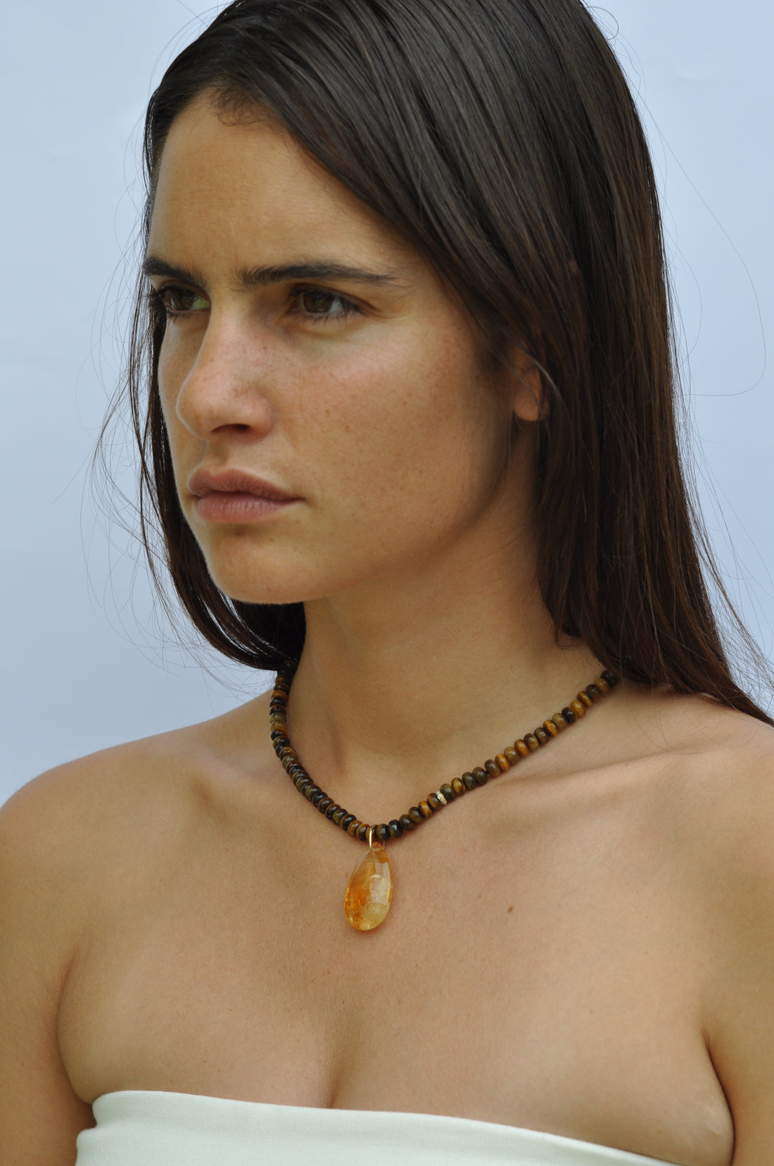 Sunset tiger eye necklace