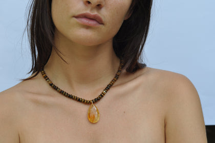Sunset tiger eye necklace