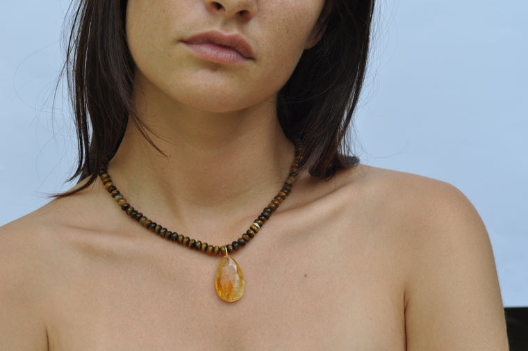 Sunset tiger eye necklace