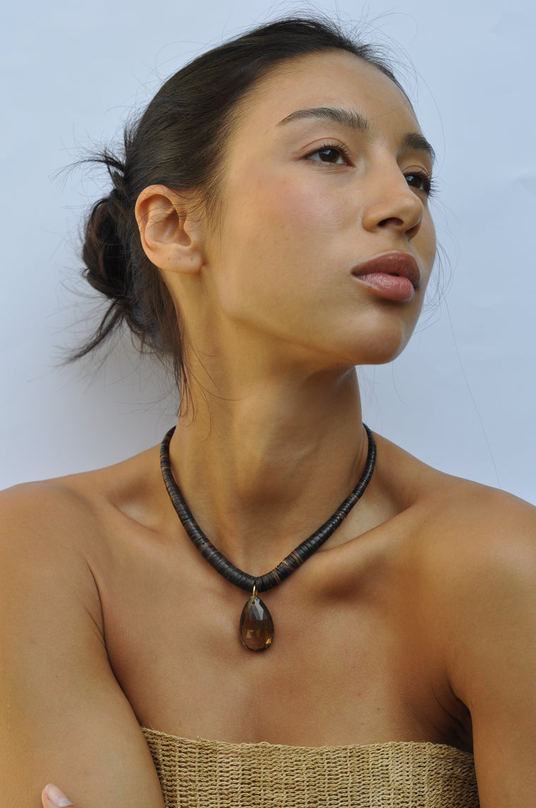 The Drop Collar | Smokey Quartz