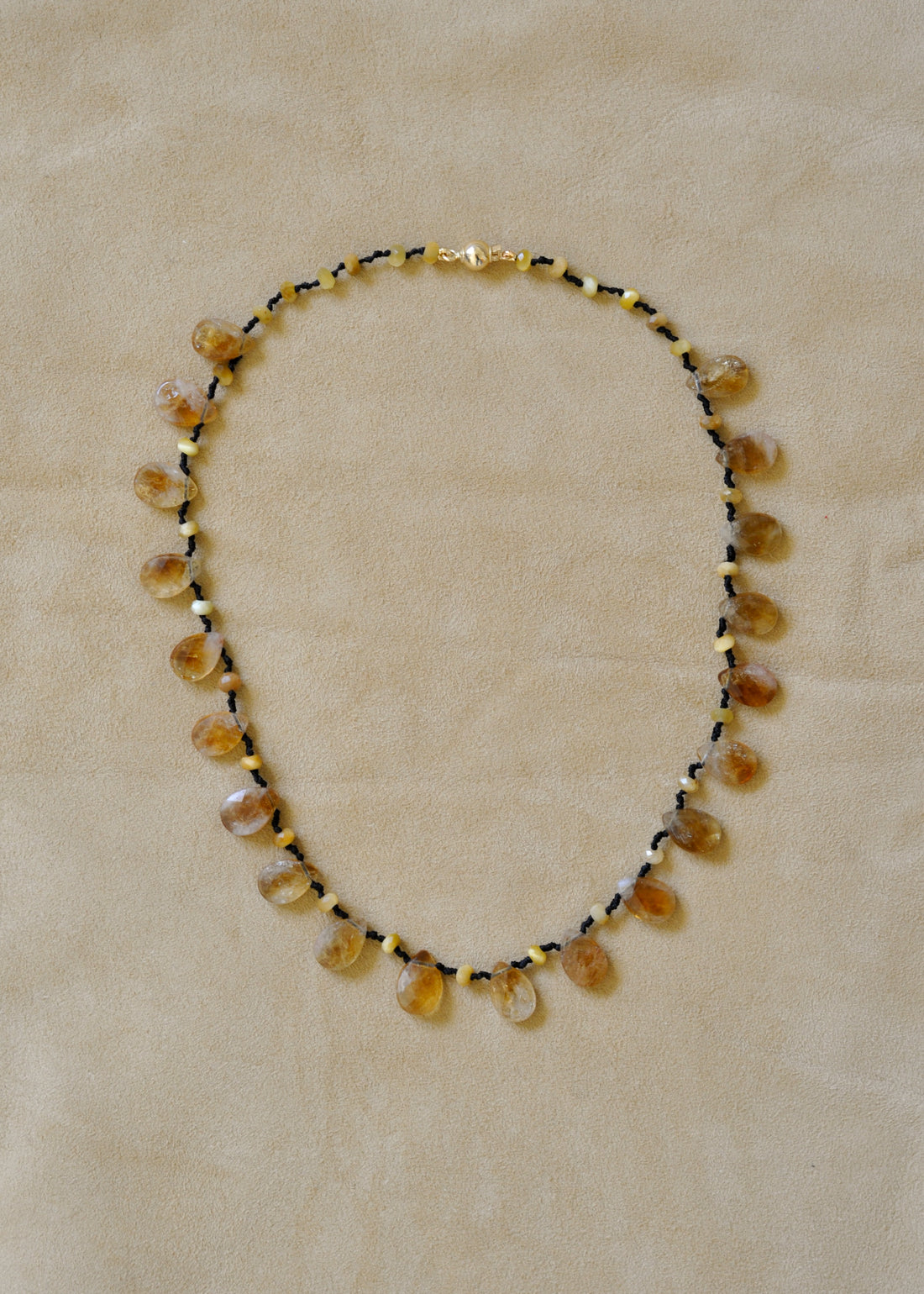 The Droplet Necklace | Honey Citrine