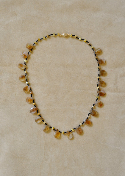 The Droplet Necklace | Honey Citrine