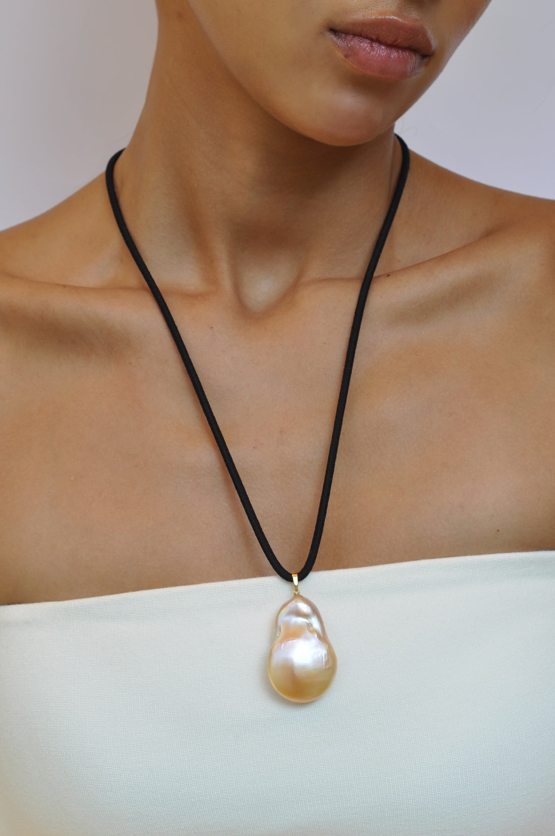 Jumbo Baroque Pendant on Cord