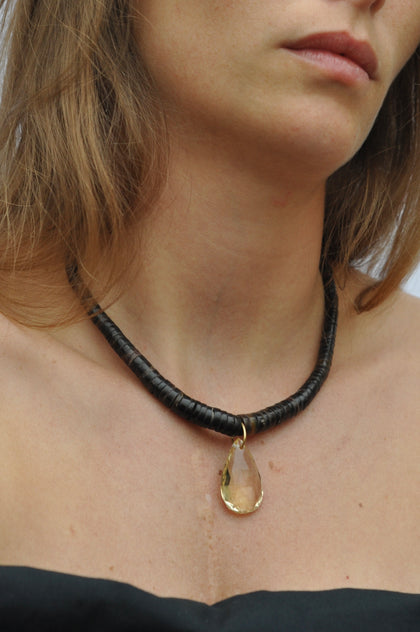 The Drop Collar | Yellow Citrine