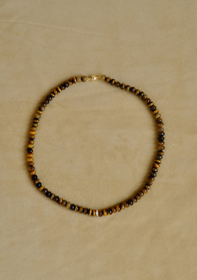 Tiger Eye Single Diamond