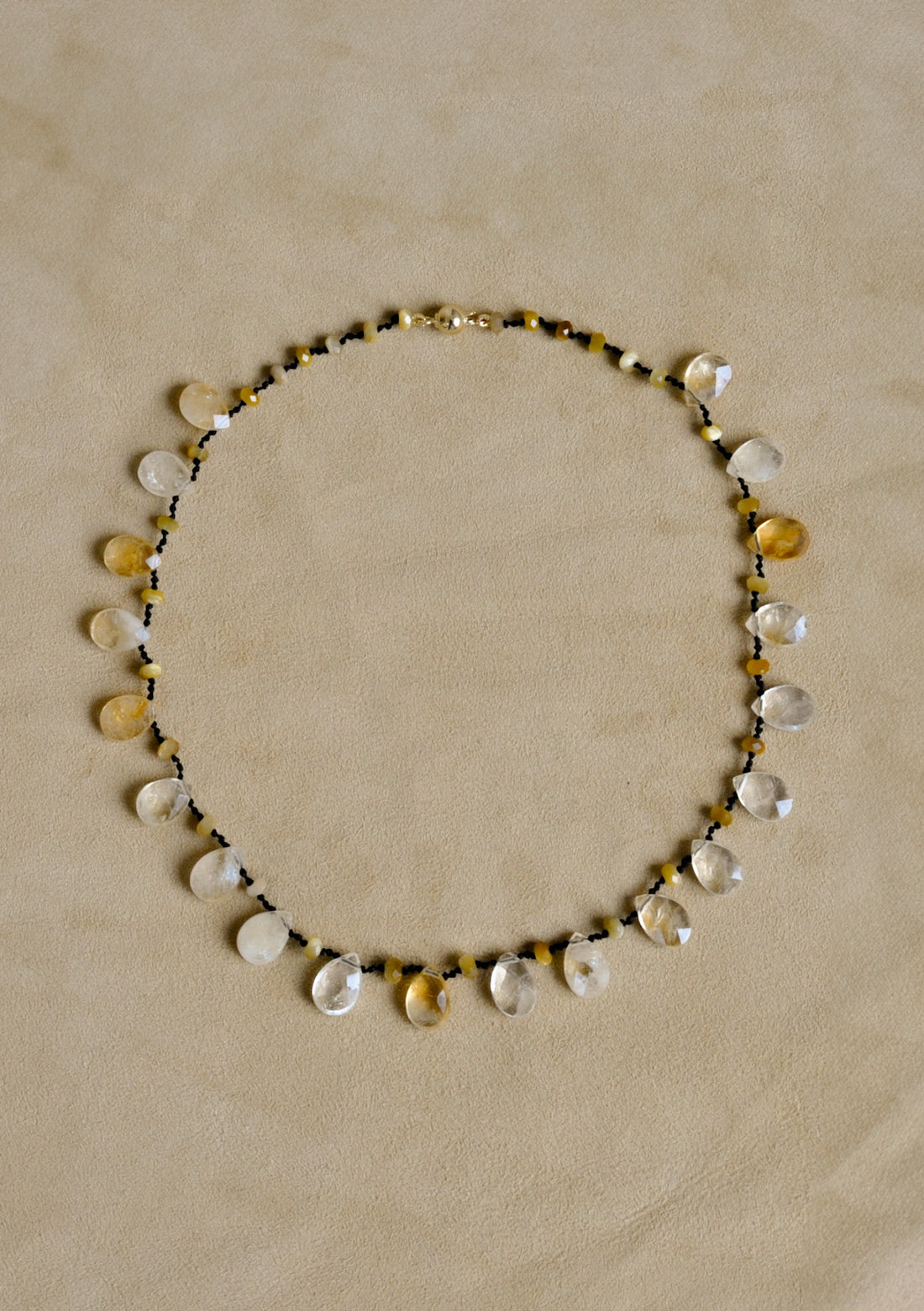 The Droplet Necklace | Light Citrine