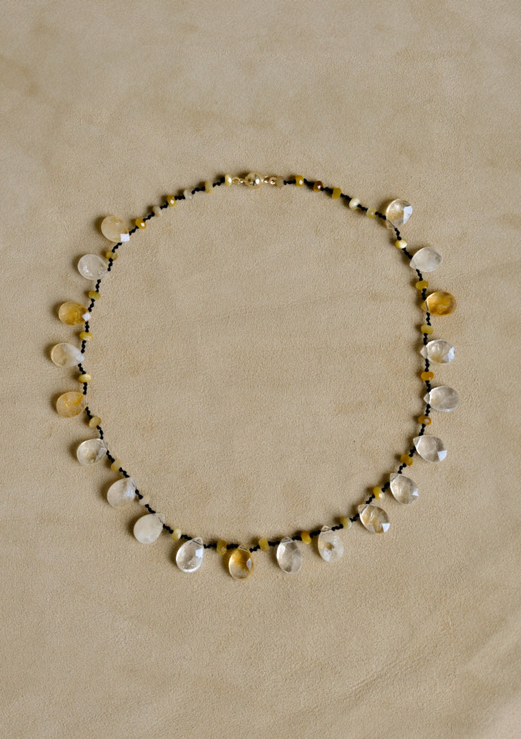 The Droplet Necklace | Light Citrine