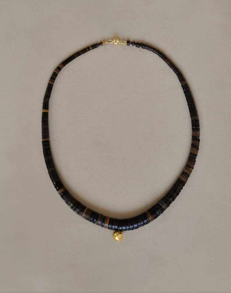 Elegant Puka Drop Boule Necklace