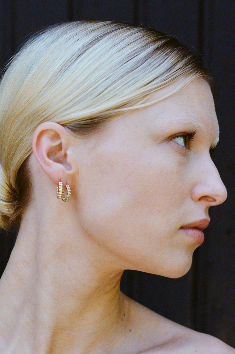 Snail Hoop Earrings