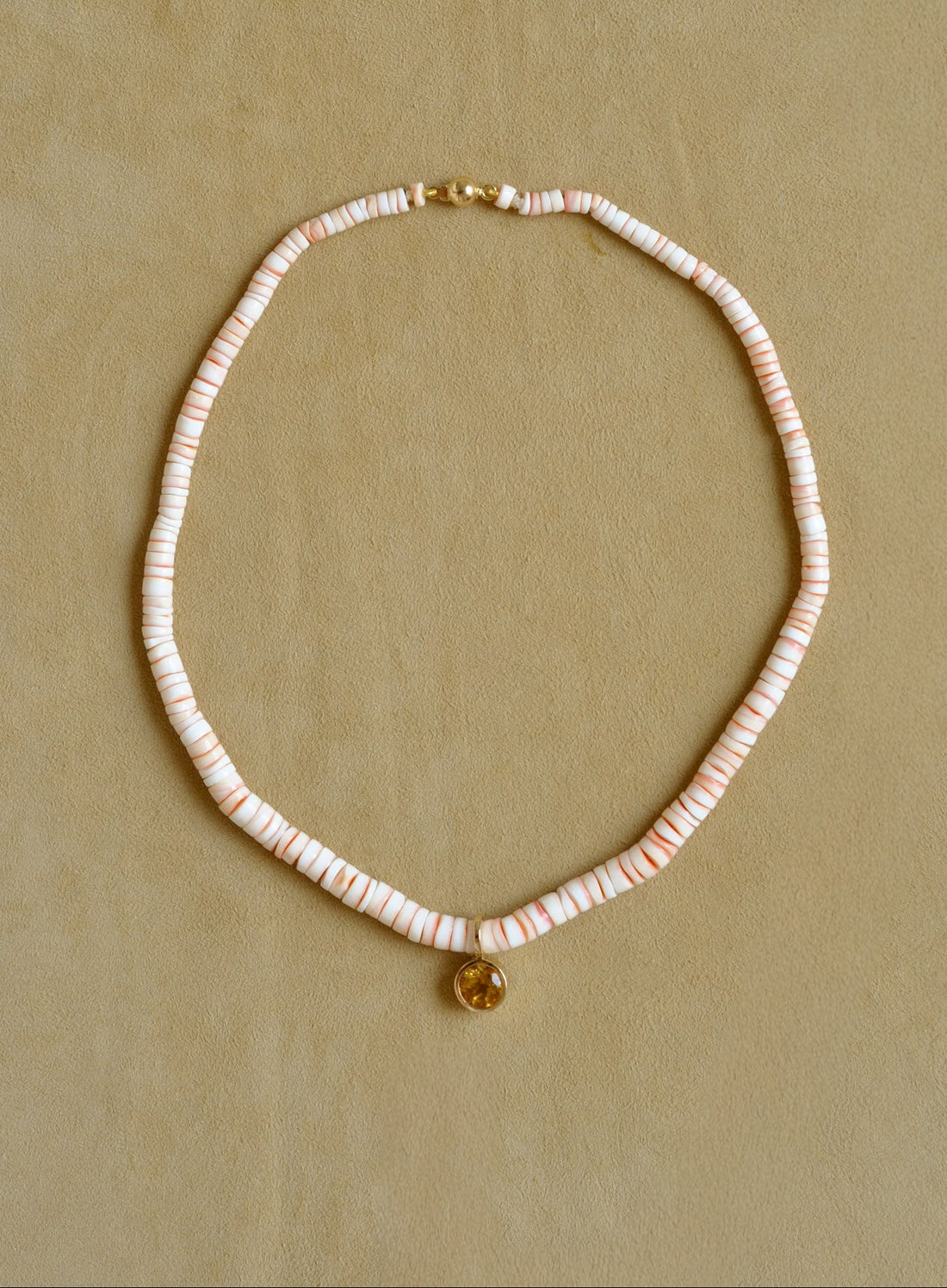 Red Pendant Puka Collar