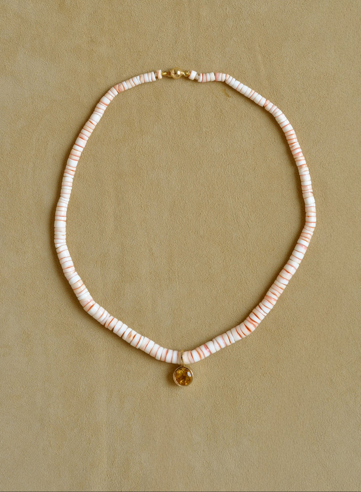 Red Pendant Puka Collar