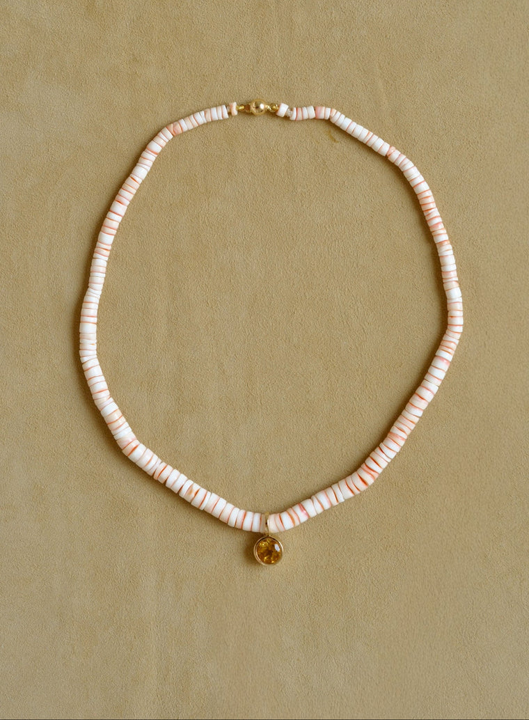 Red Pendant Puka Collar