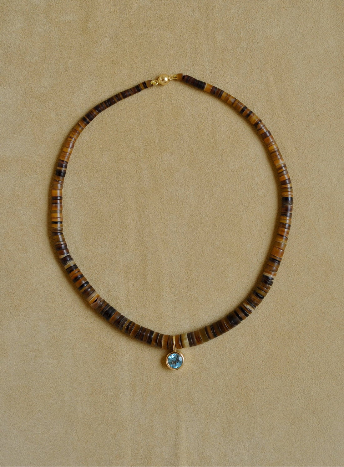 Brown Pendant Puka Collar