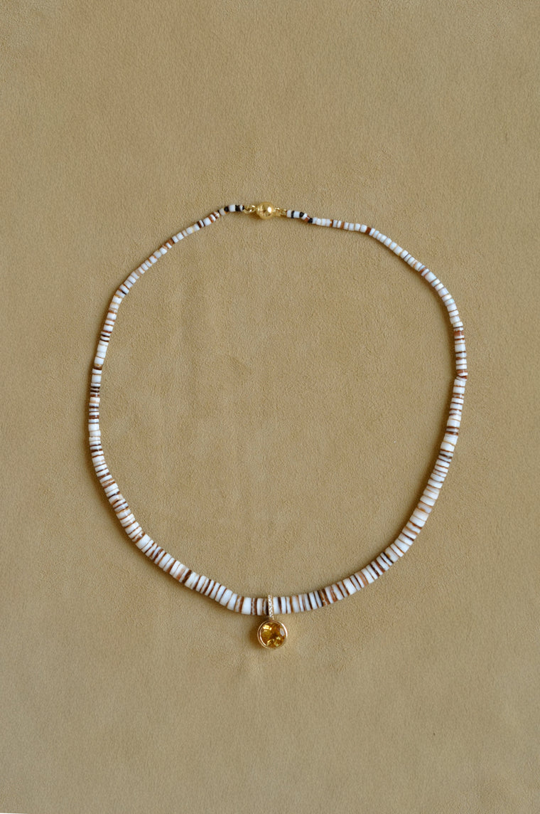 Striped Pendant Puka Collar