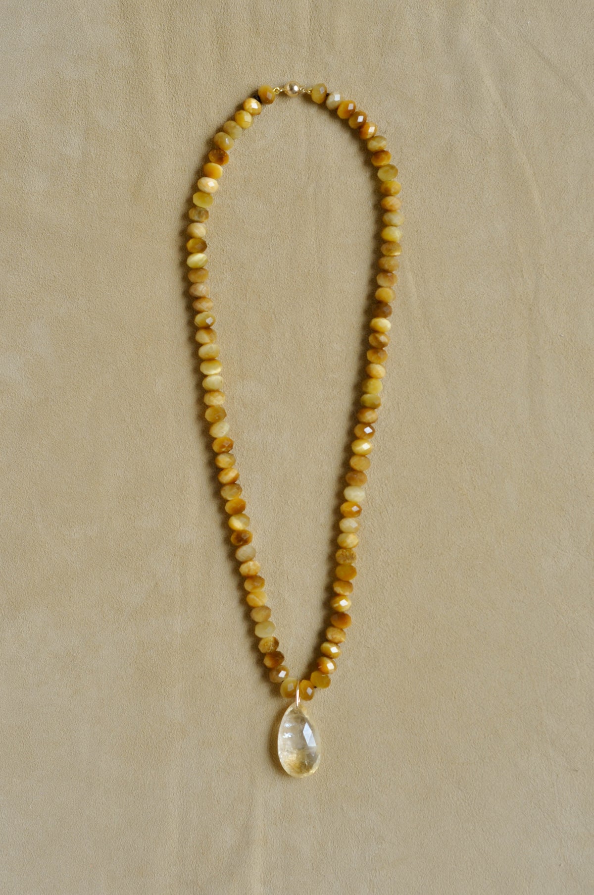 Lo Citrine Pendant Necklace