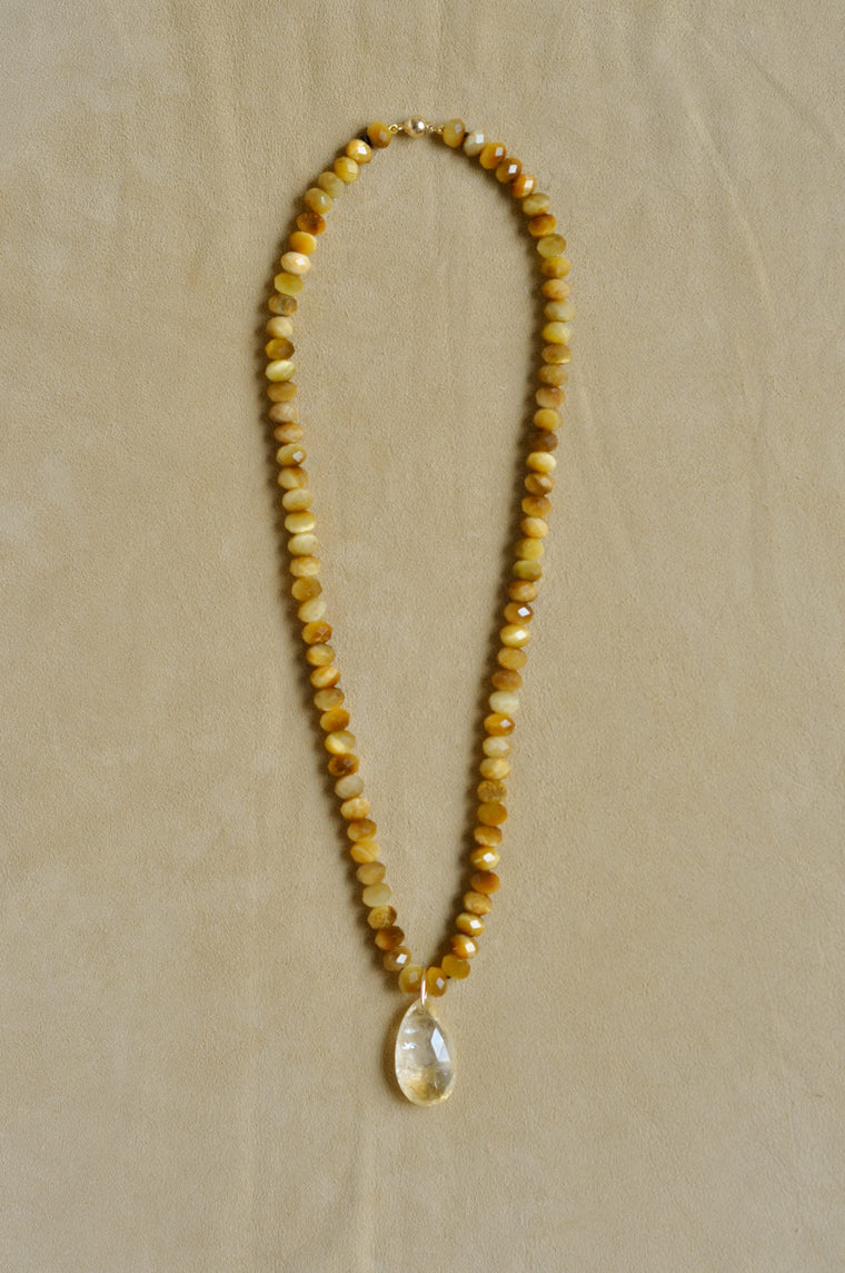 Lo Citrine Pendant Necklace