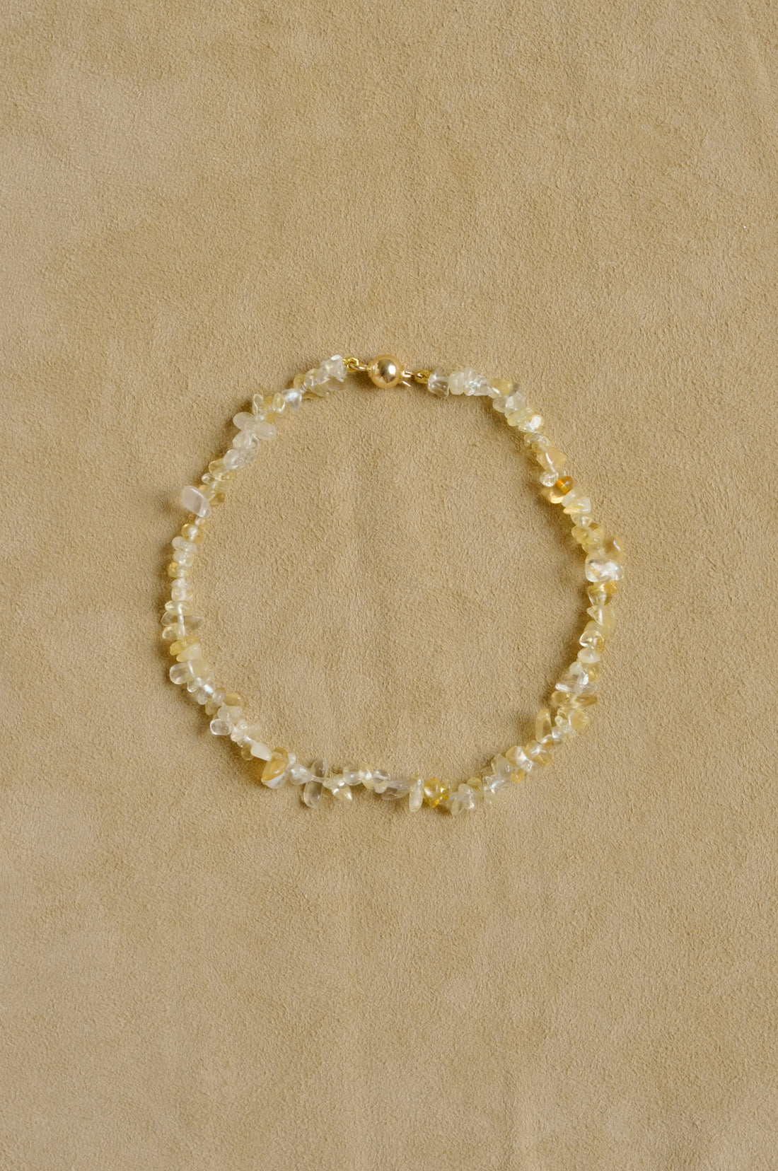 Citrine Pebble Anklet