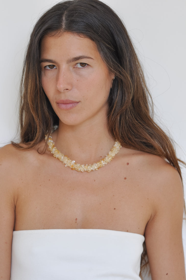 Citrine Tube Necklace