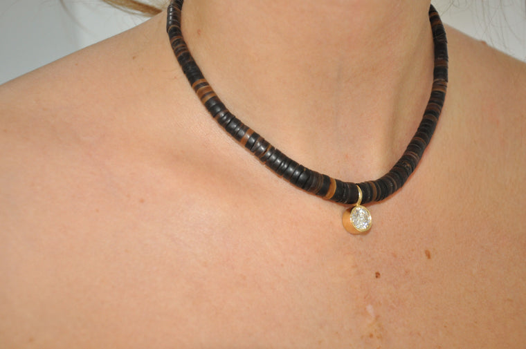 Brilliant Diamond Puka Collar