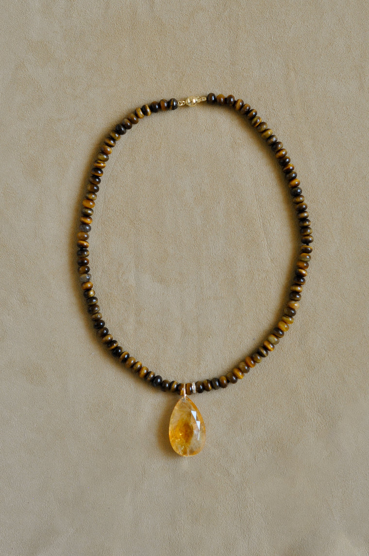 Sunset tiger eye necklace