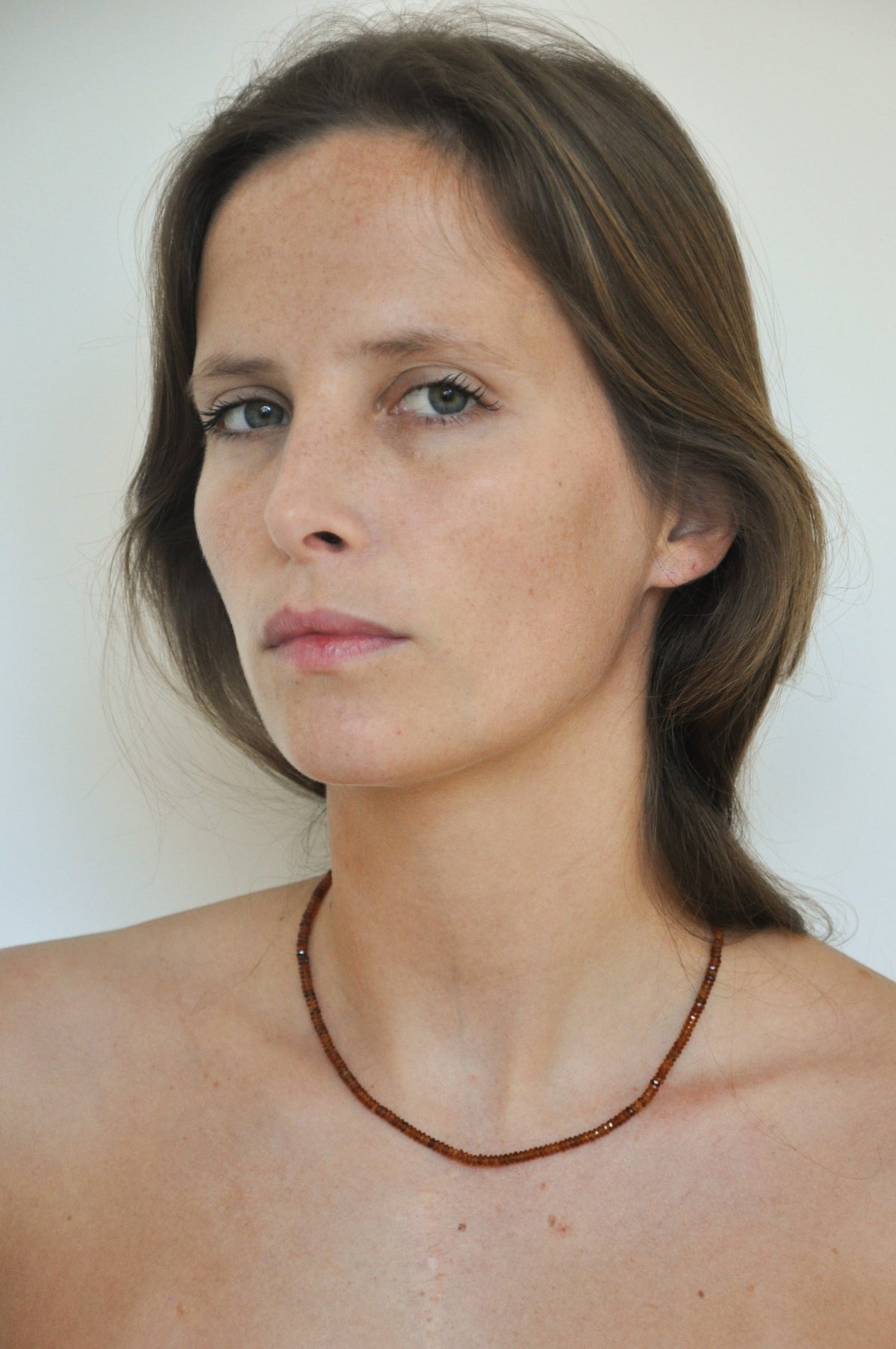 Tiny Brown Necklace