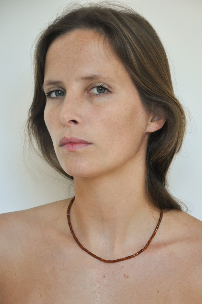 Tiny Brown Necklace