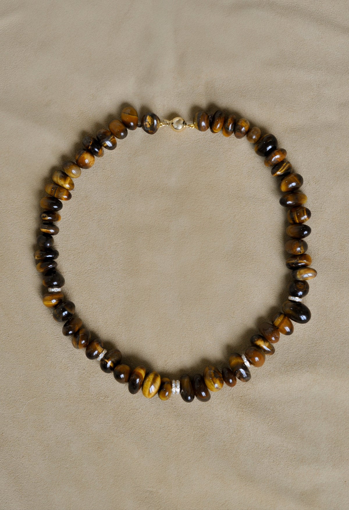 Diamond Tiger Eye Collar