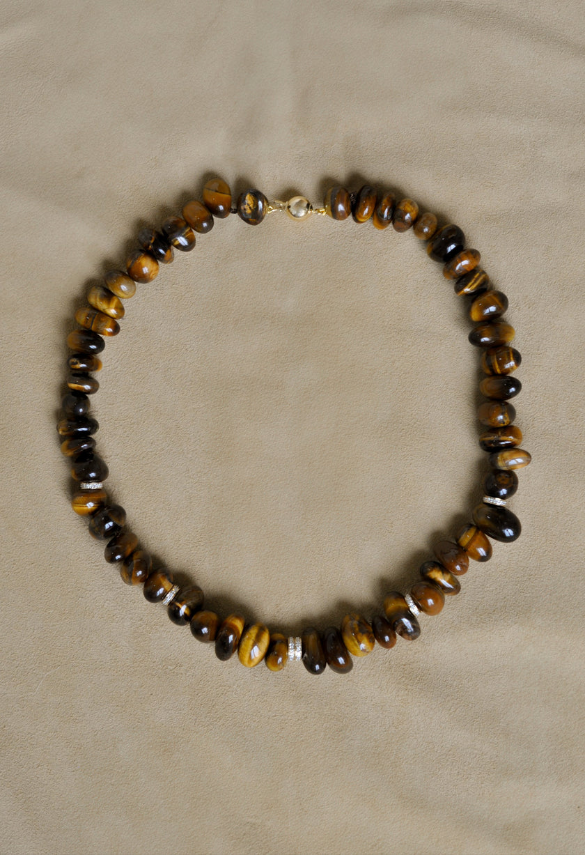 Diamond Tiger Eye Collar