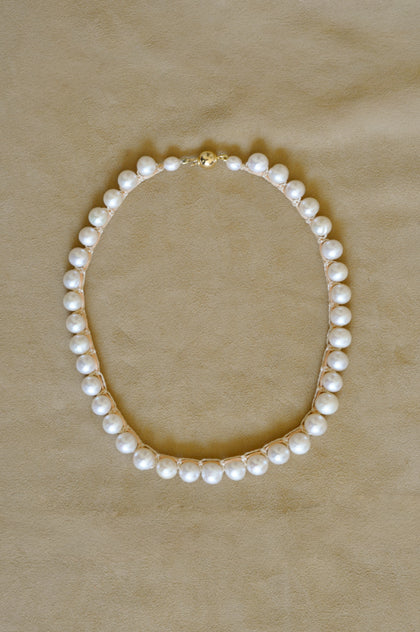 Macrame Pearl Necklace