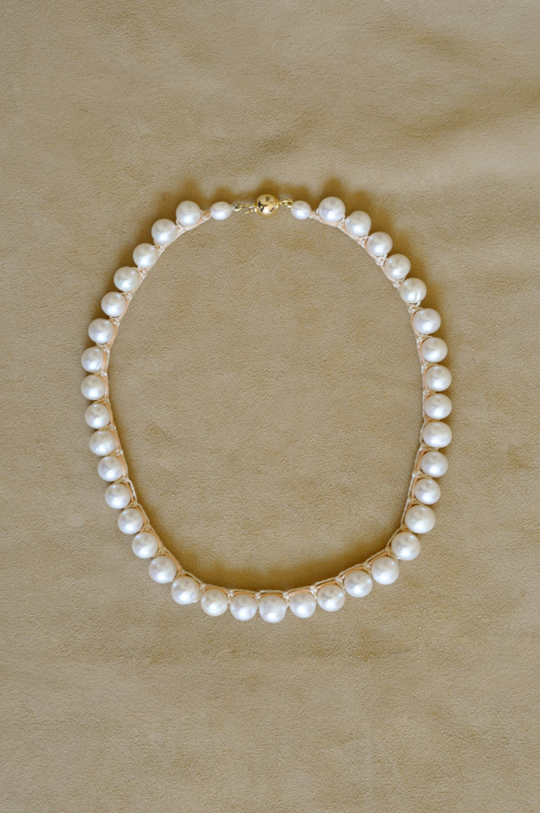 Macrame Pearl Necklace