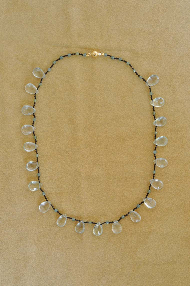 The Droplet Necklace | Green Amethyst