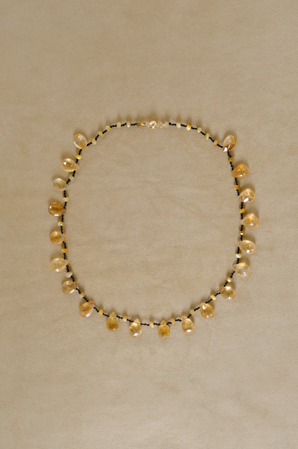 The Droplet Necklace | Light Citrine