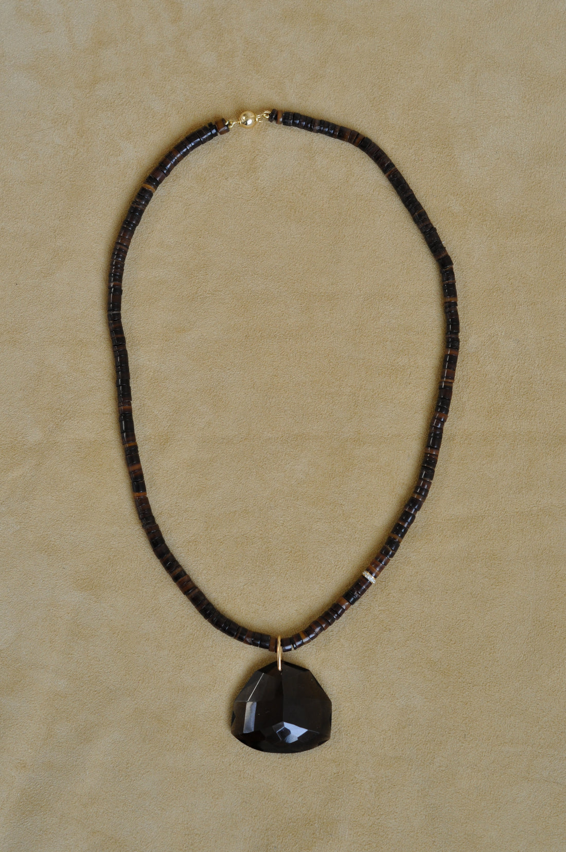Faceted Pendant Necklace | Smoky Quartz