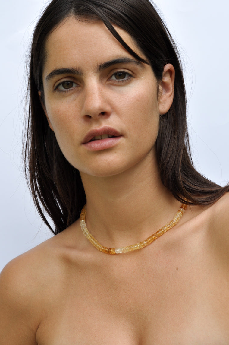 Citrine Heishi Collar
