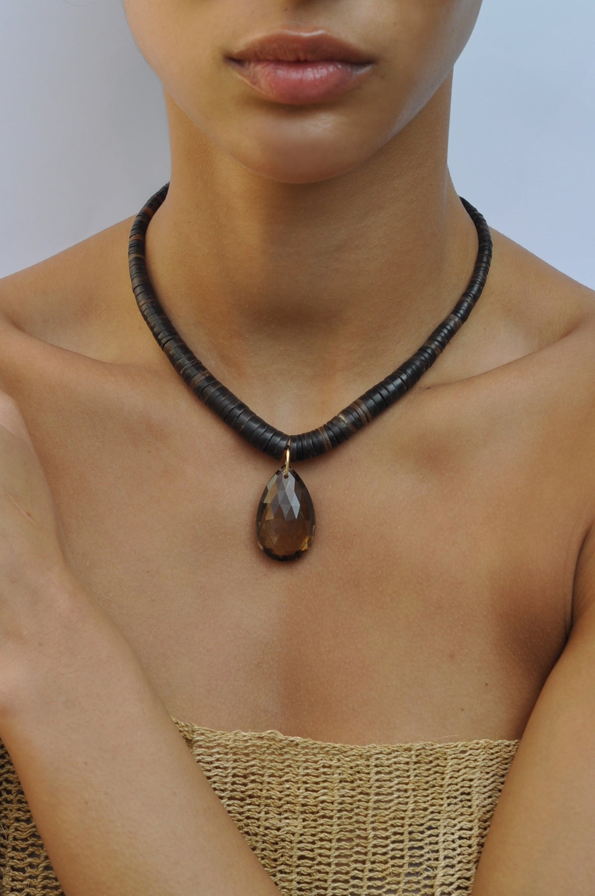The Drop Collar | Smoky Quartz