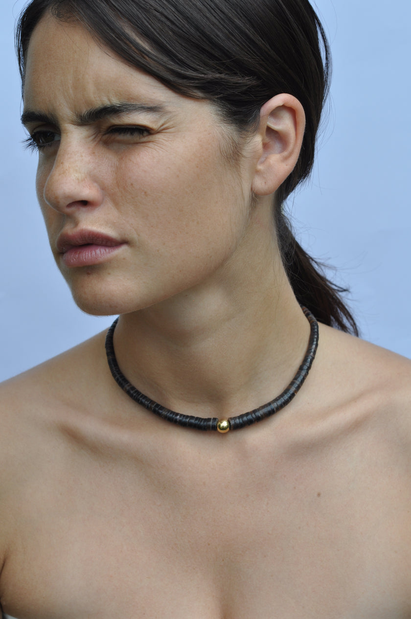 Elegant Puka Bead Collar