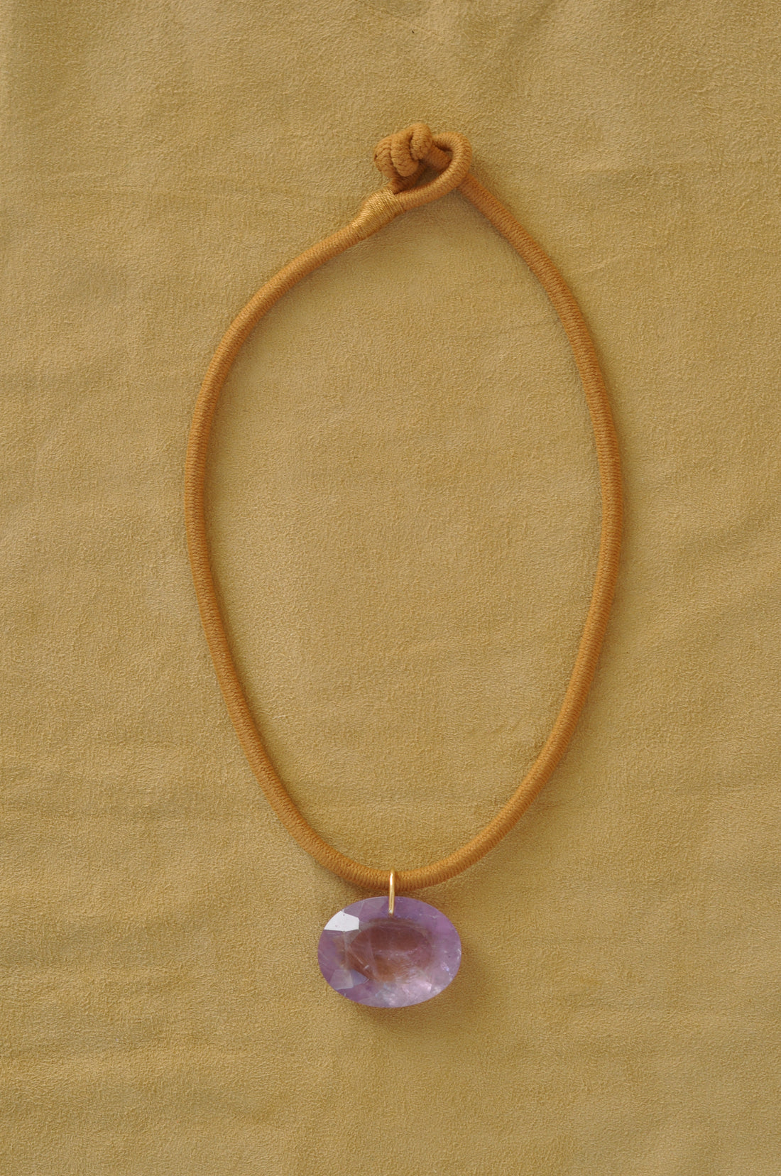 The Oval Drop Cord | Amethyst