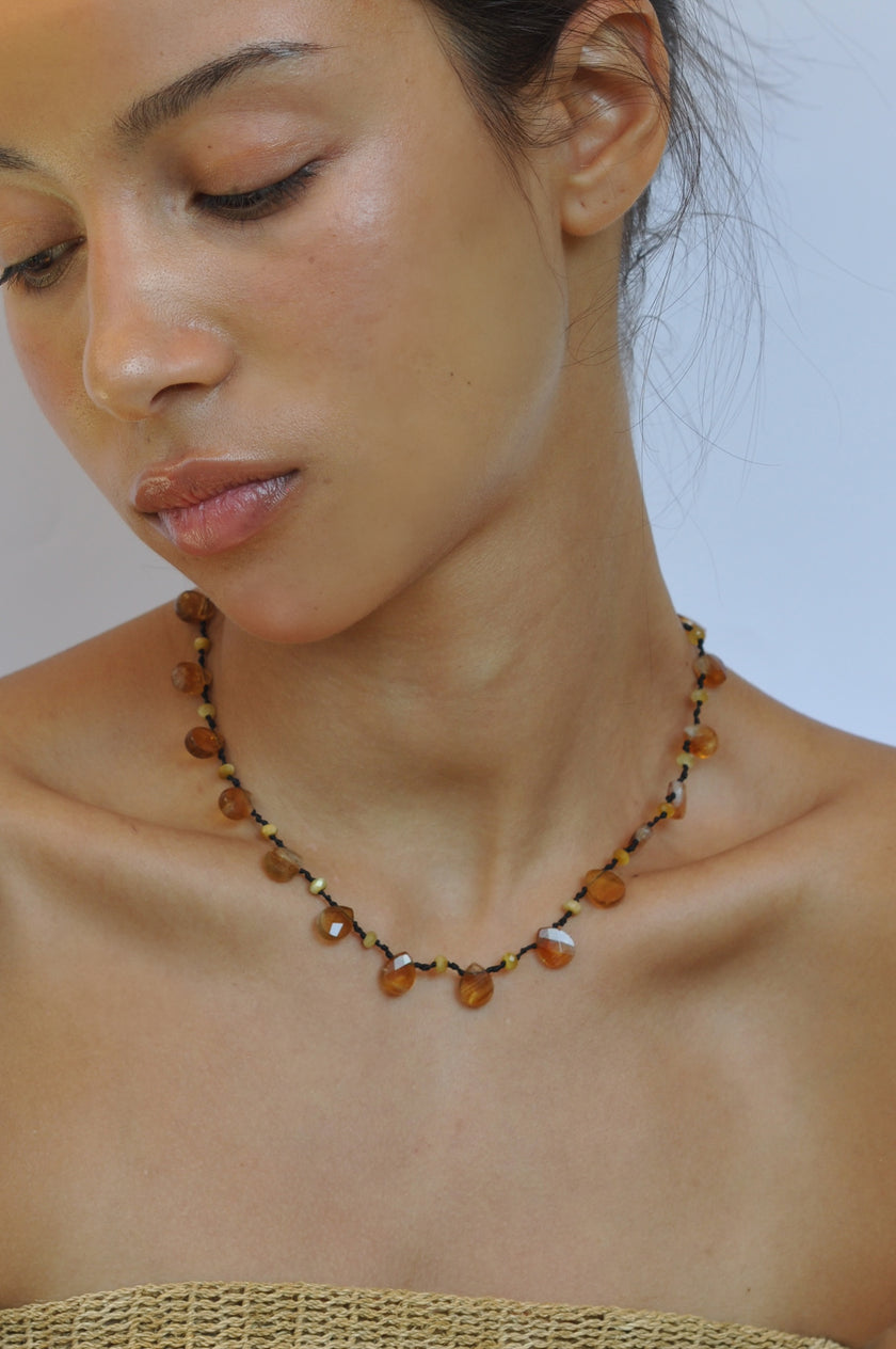The Droplet Necklace | Honey Citrine
